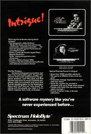 Box back cover for Intrigue (Loadstar) on the Commodore 64.