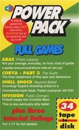 Box back cover for Invision on the Commodore 64.