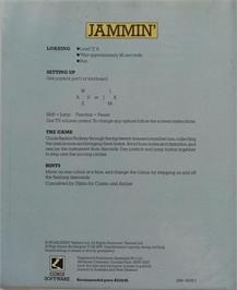 Box back cover for Jammin' on the Commodore 64.
