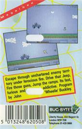Box back cover for Jeep Command on the Commodore 64.