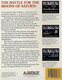 Box back cover for Jet-boys on the Commodore 64.