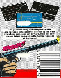 Box back cover for Jet Set Willy on the Commodore 64.