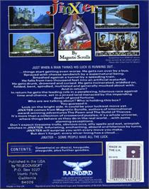 Box back cover for Jinxter on the Commodore 64.
