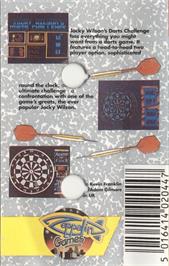 Box back cover for Jocky Wilson's Darts Challenge on the Commodore 64.