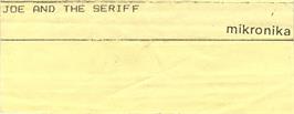 Box back cover for Joe And The Seriff on the Commodore 64.