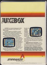 Box back cover for Juke Box on the Commodore 64.