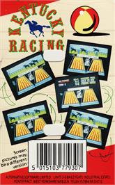 Box back cover for Kentucky Racing on the Commodore 64.