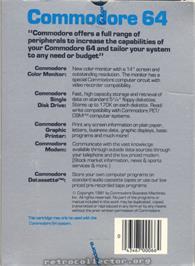 Box back cover for Kickman on the Commodore 64.