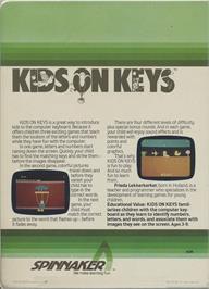 Box back cover for Kids On Keys on the Commodore 64.