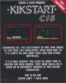 Box back cover for Kikstart C16 on the Commodore 64.