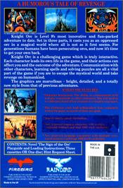 Box back cover for Knight Orc on the Commodore 64.