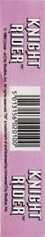 Box back cover for Knight Rider (Ocean) on the Commodore 64.