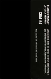 Box back cover for Kongo Kong on the Commodore 64.