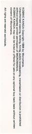 Box back cover for Kosmic Kanga on the Commodore 64.