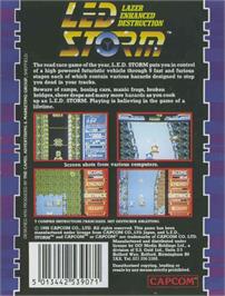 Box back cover for L.E.D. Storm on the Commodore 64.