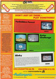 Box back cover for Laser Cycles on the Commodore 64.