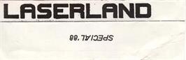Box back cover for Laserland on the Commodore 64.
