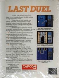 Box back cover for Last Duel on the Commodore 64.