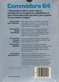 Box back cover for Lazarian on the Commodore 64.