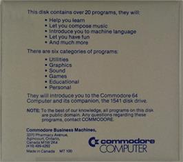 Box back cover for Lemonade (1986) on the Commodore 64.