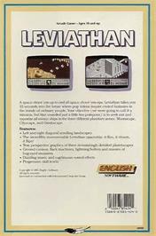 Box back cover for Leviathan on the Commodore 64.