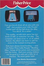 Box back cover for Little People Bowling Alley on the Commodore 64.