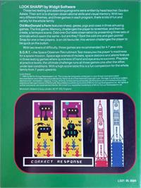 Box back cover for Look Sharp! on the Commodore 64.