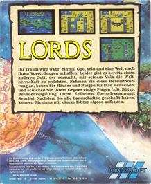 Box back cover for Lords on the Commodore 64.