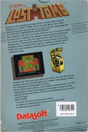 Box back cover for Lost Tomb on the Commodore 64.