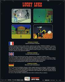 Box back cover for Lucky Luke on the Commodore 64.