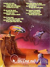 Box back cover for Lunar Leeper on the Commodore 64.