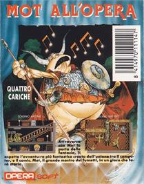 Box back cover for MOT on the Commodore 64.