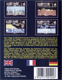 Box back cover for Magic Madness on the Commodore 64.