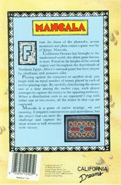 Box back cover for Mancala (Loadstar) on the Commodore 64.
