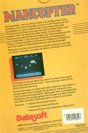 Box back cover for Mancopter on the Commodore 64.