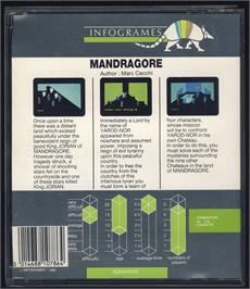 Box back cover for Mandragore on the Commodore 64.