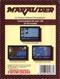 Box back cover for Marauder (Ahoy!) on the Commodore 64.
