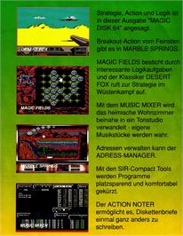 Box back cover for Marble Springs on the Commodore 64.