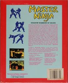 Box back cover for Master Ninja - Shadow Warrior Of Death on the Commodore 64.