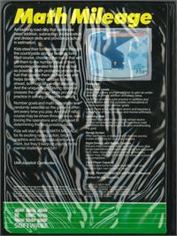 Box back cover for Math Mileage on the Commodore 64.