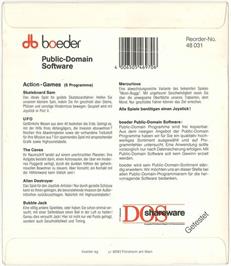 Box back cover for Mercurious on the Commodore 64.