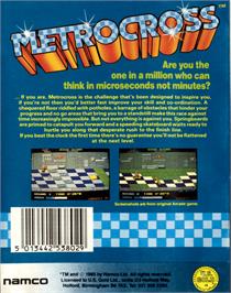 Box back cover for Metro Cross on the Commodore 64.