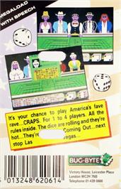 Box back cover for Miami Dice on the Commodore 64.