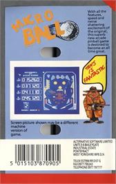 Box back cover for Microball on the Commodore 64.