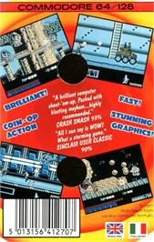 Box back cover for Midnight Resistance on the Commodore 64.