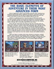 Box back cover for Might and Magic II: Gates to Another World on the Commodore 64.