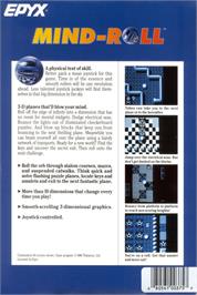 Box back cover for Mind-Roll on the Commodore 64.