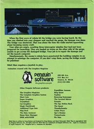 Box back cover for Minit Man on the Commodore 64.