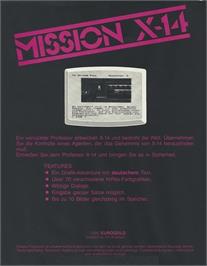 Box back cover for Mission X (Preview) on the Commodore 64.
