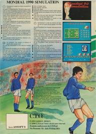 Box back cover for Mondial Simulation 1990 on the Commodore 64.